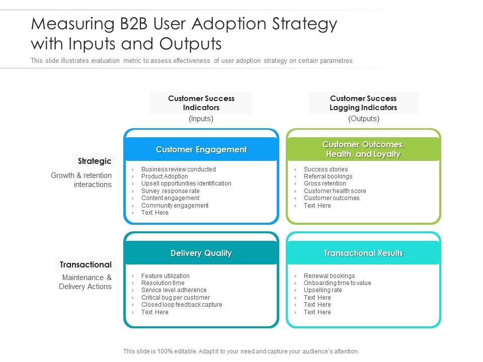 Measuring b2b user adoption strategy with inputs and outputs Slide00