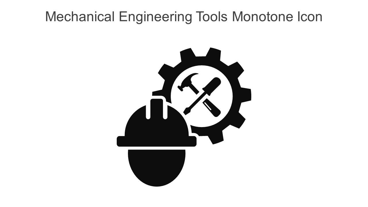 Mechanical Engineering Tools Monotone Icon In Powerpoint Pptx Png And Editable Eps Format Slide01
