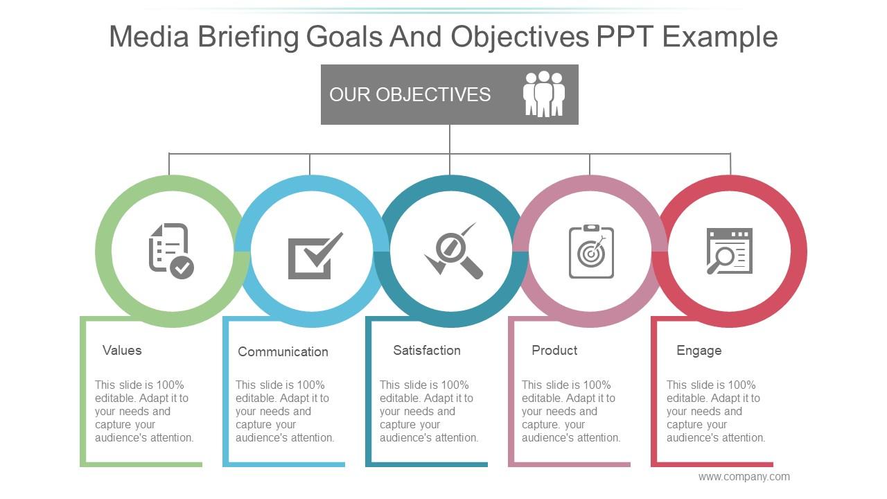media-briefing-goals-and-objectives-ppt-example-powerpoint-shapes