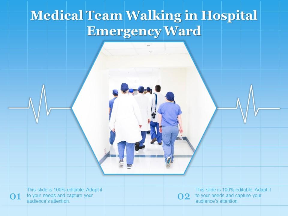 Medical team walking in hospital emergency ward Slide01
