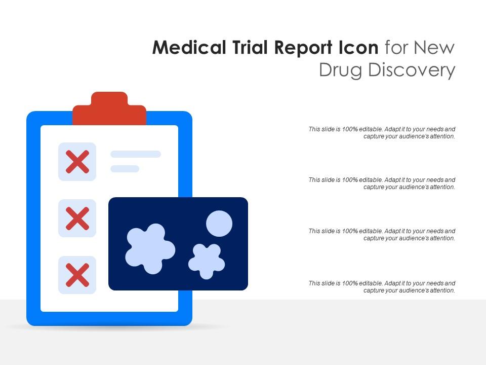 Medical Trial Report Icon For New Drug Discovery
