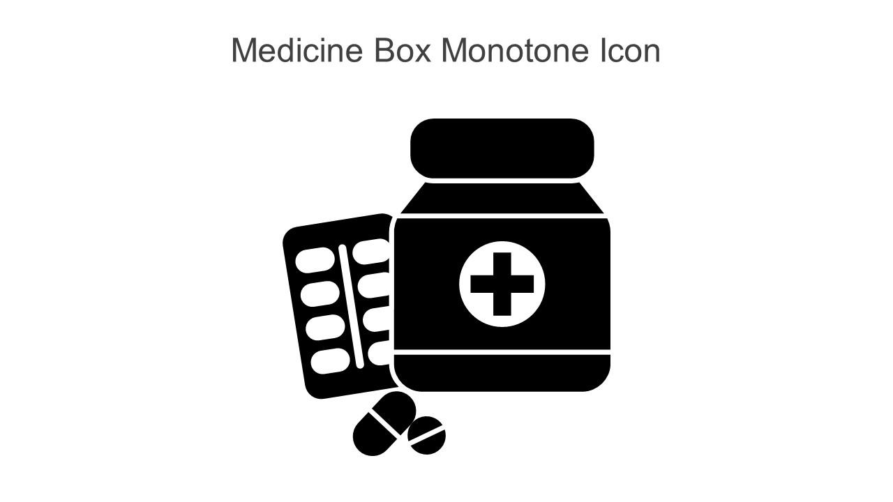 Medicine Box Monotone Icon In Powerpoint Pptx Png And Editable Eps Format
