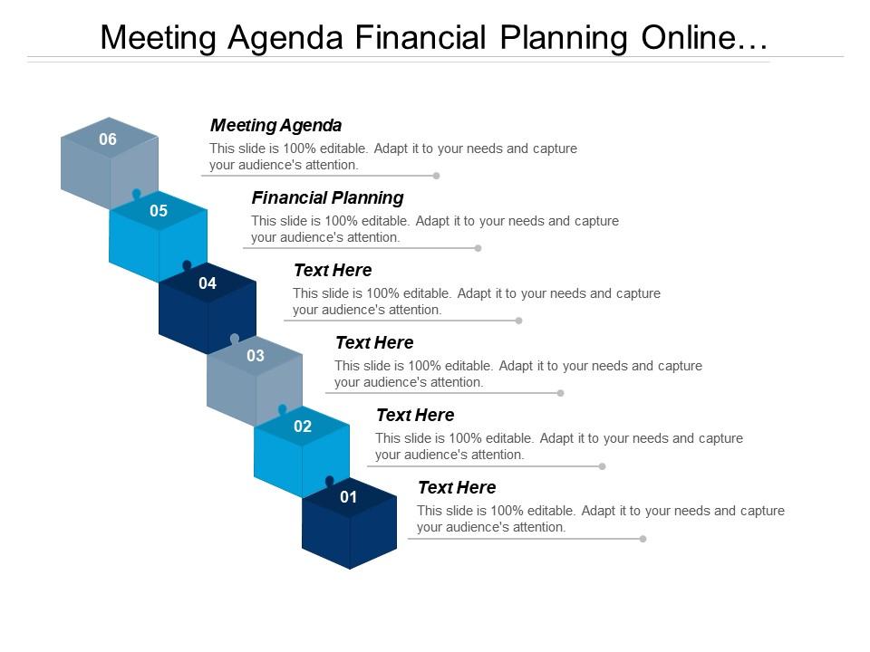 Meeting agenda financial planning online advertising investment planning cpb Slide00