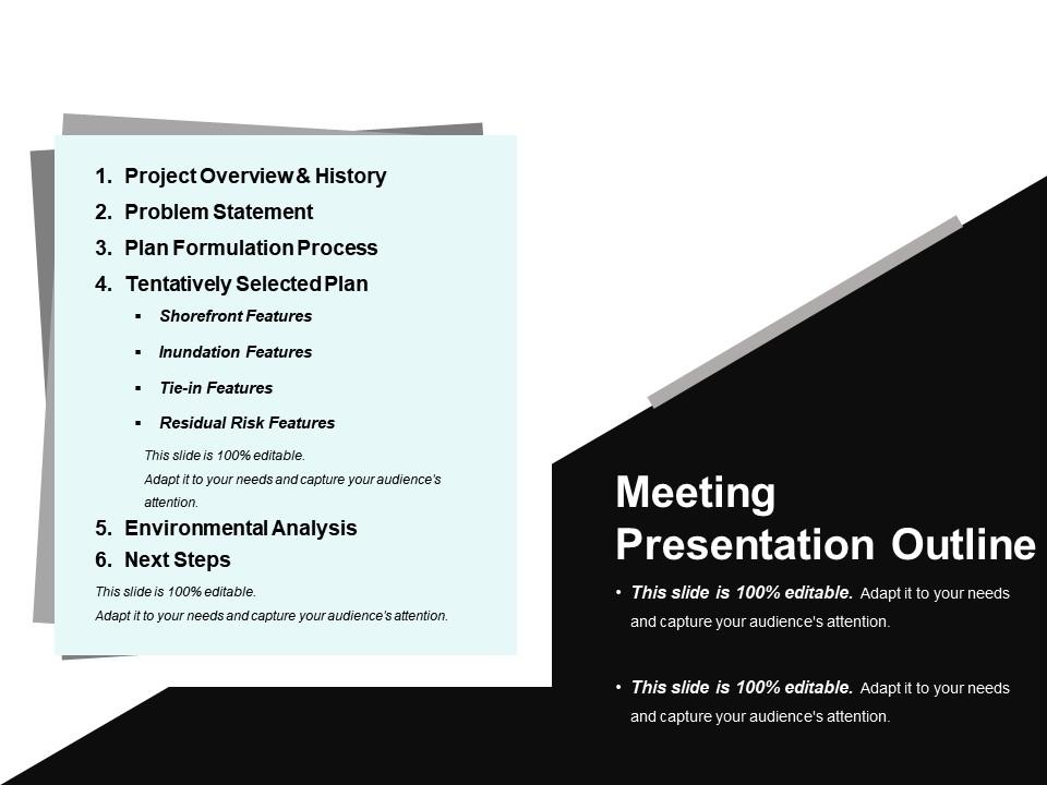 Meeting presentation outline ppt summary Slide00