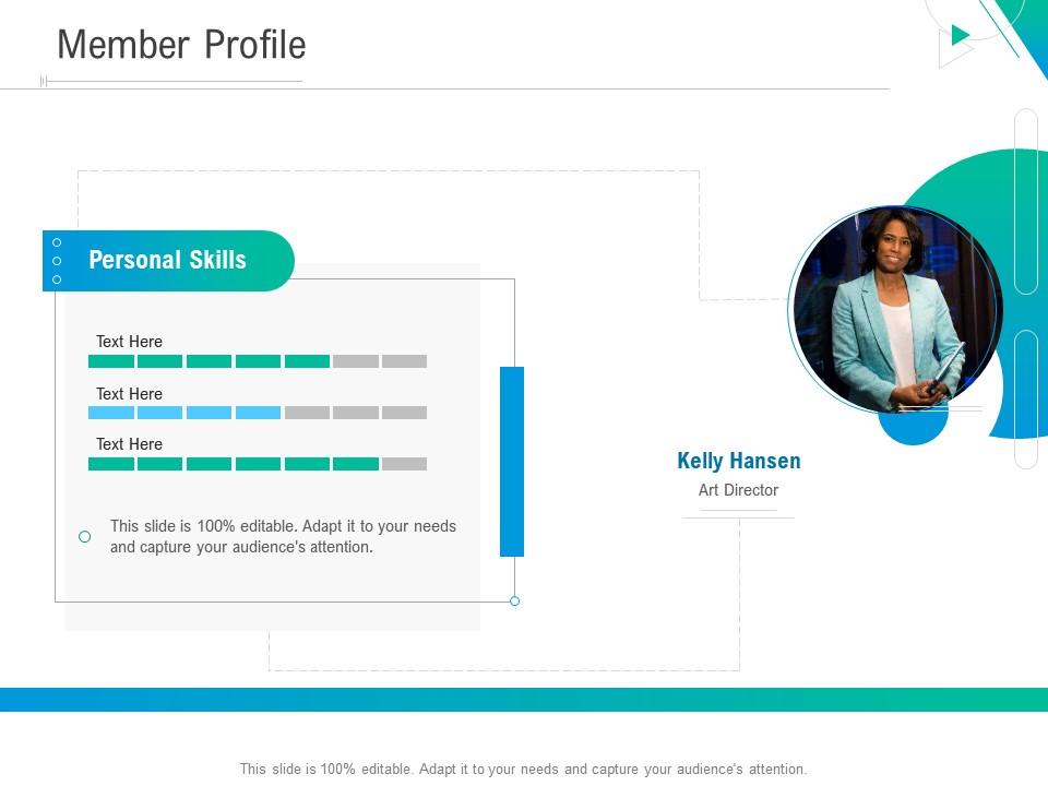 Member profile business outline ppt designs Slide00