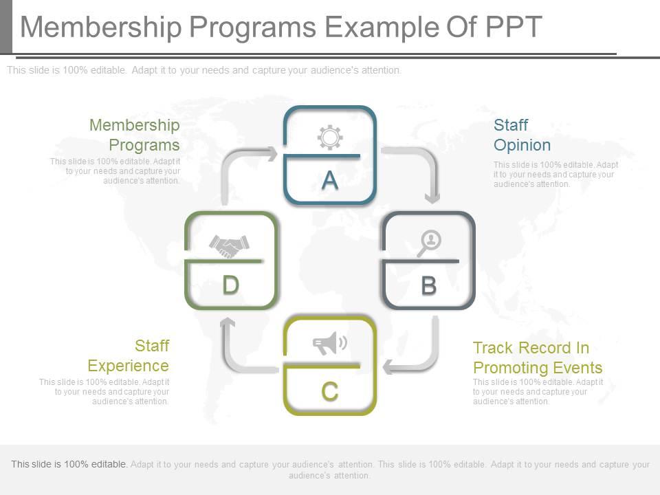 Membership programs example of ppt Slide01