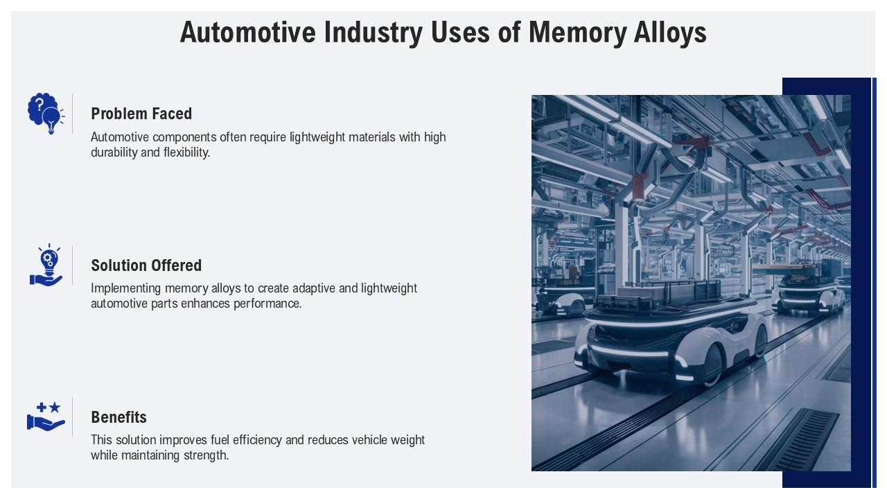 Memory Alloys Shape Changing Metals Materials PPT Sample ST AI PPT