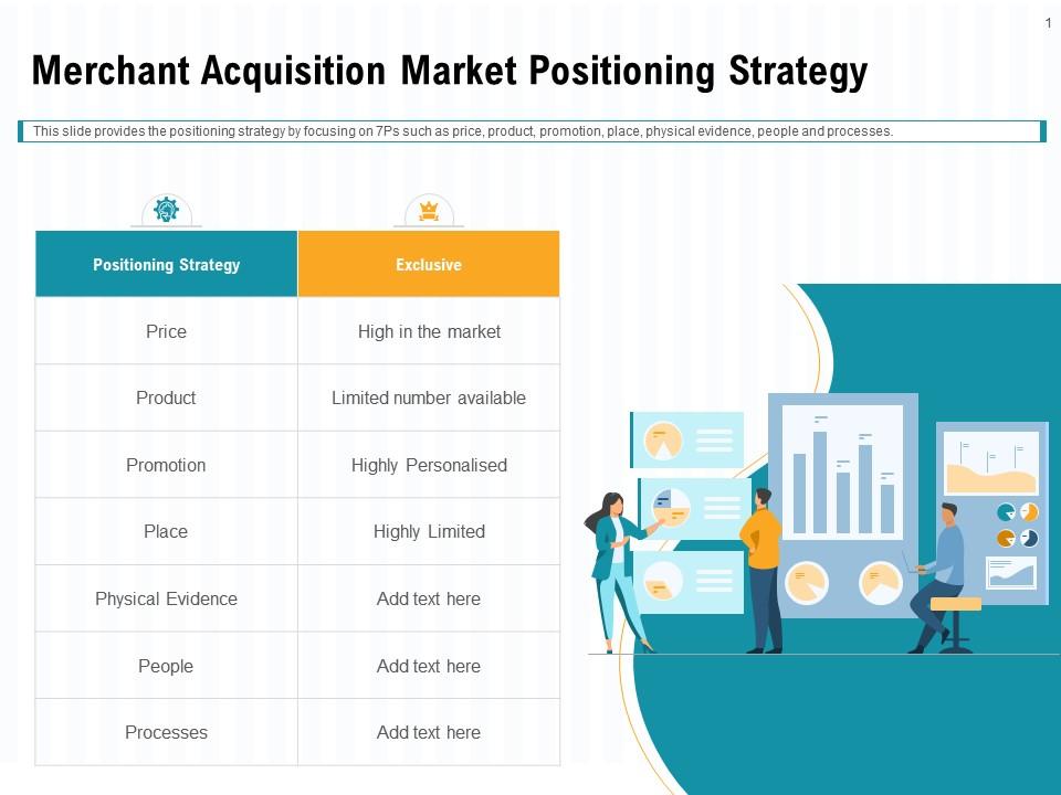 Merchant acquisition market positioning strategy people ppt powerpoint template graphic images Slide01