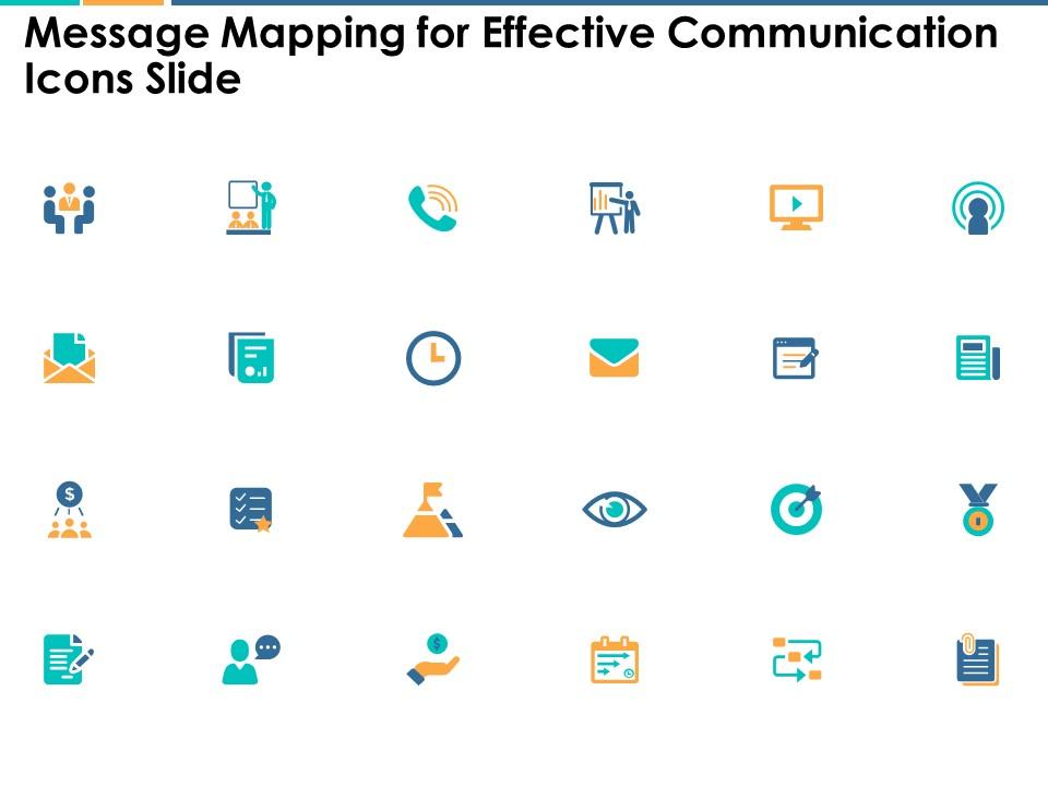 Message mapping for effective communication icons slide portfolio ppt slides Slide00