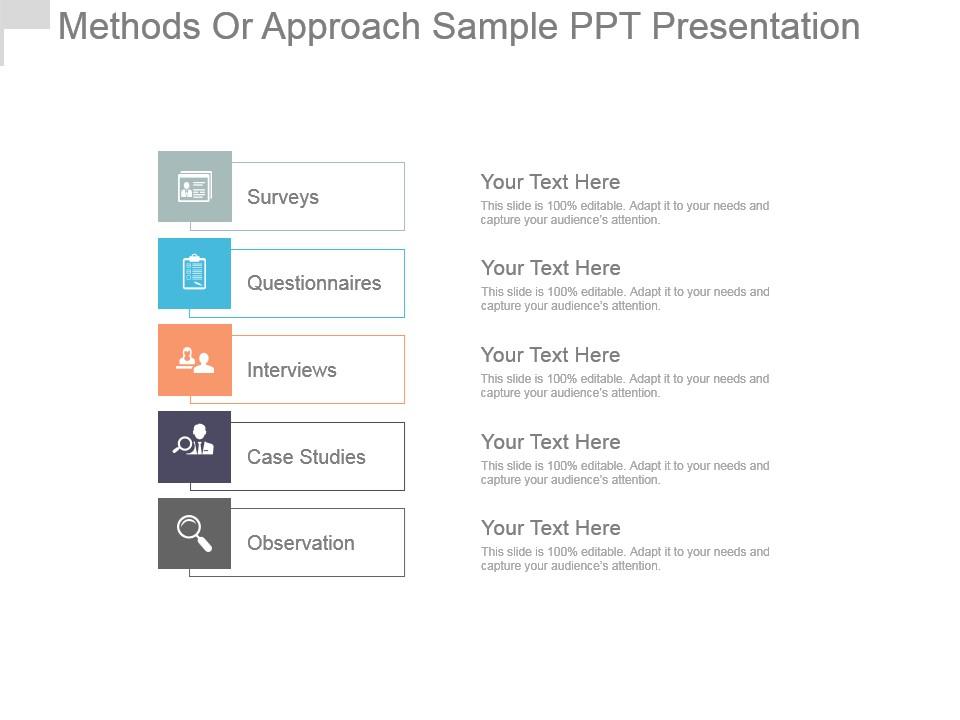 Methods Or Approach Sample Ppt Presentation | PowerPoint Slides ...