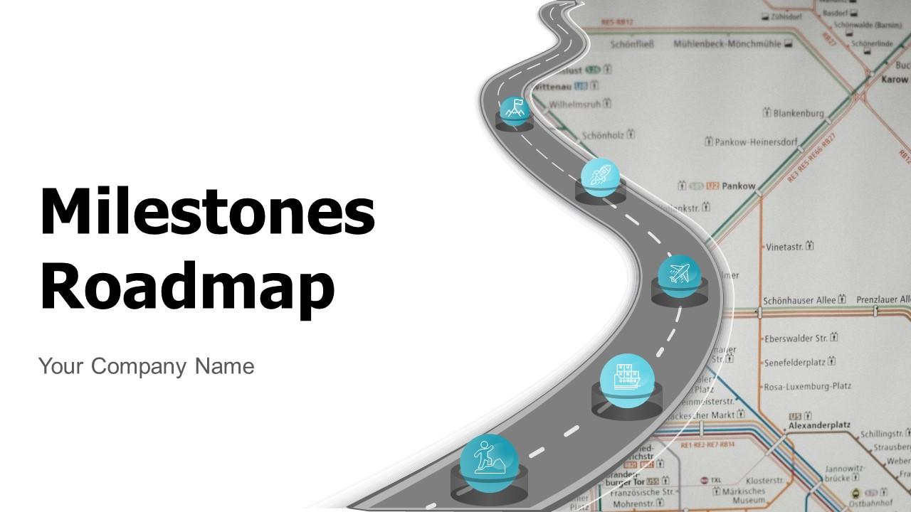 Milestones Roadmap Strategic Planning Framework Business Direction Achieving Goals Preparation Slide00
