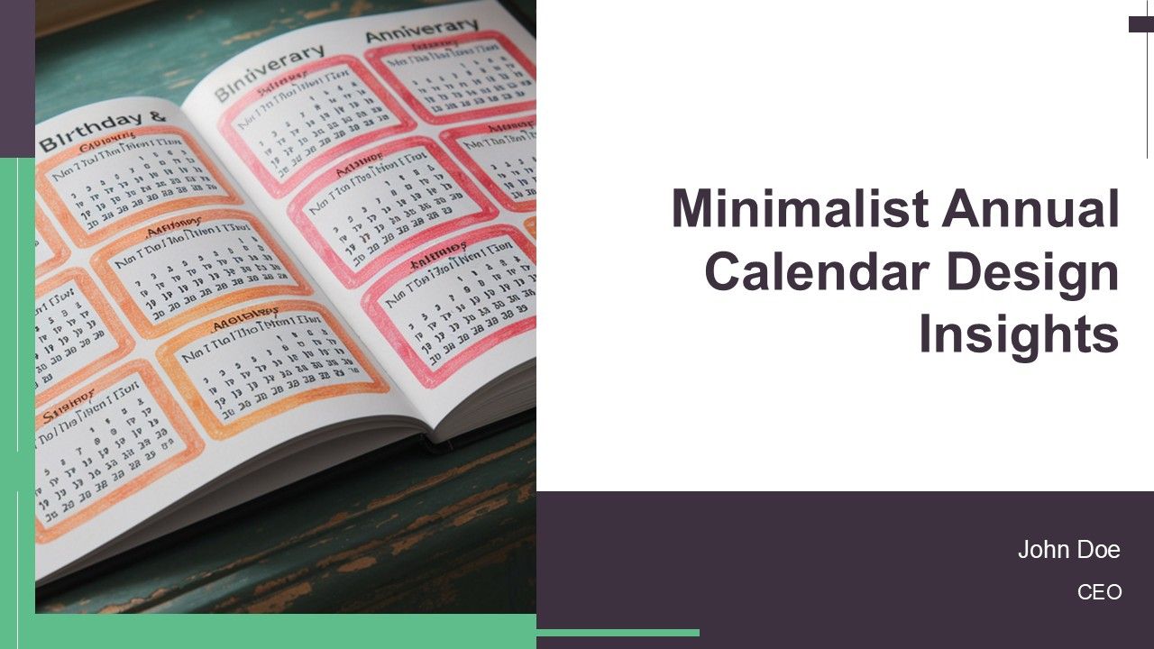 Minimalist Annual Calendar Design Insights PPT Template AT Minimalist Annual Calendar Design Insights PPT Template AT