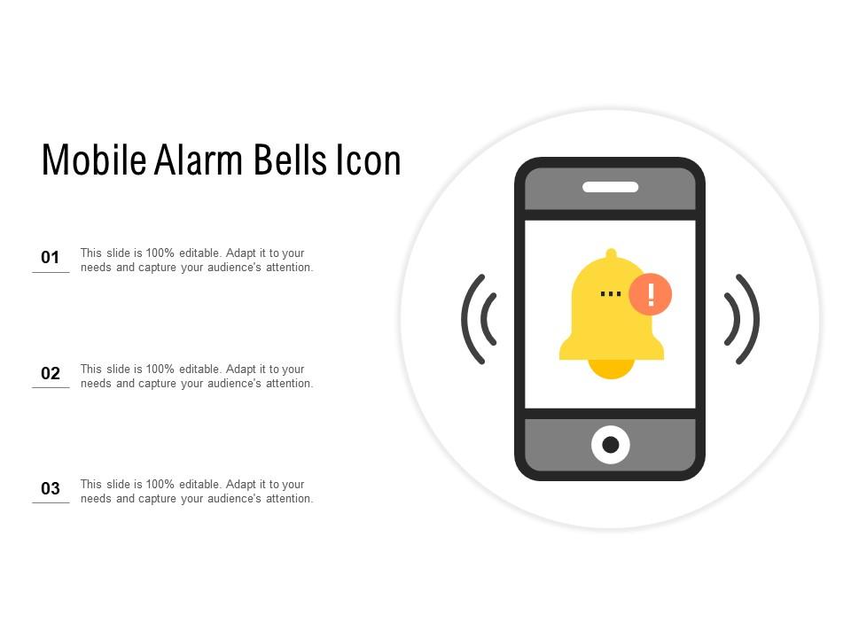Mobile alarm bells icon Slide00