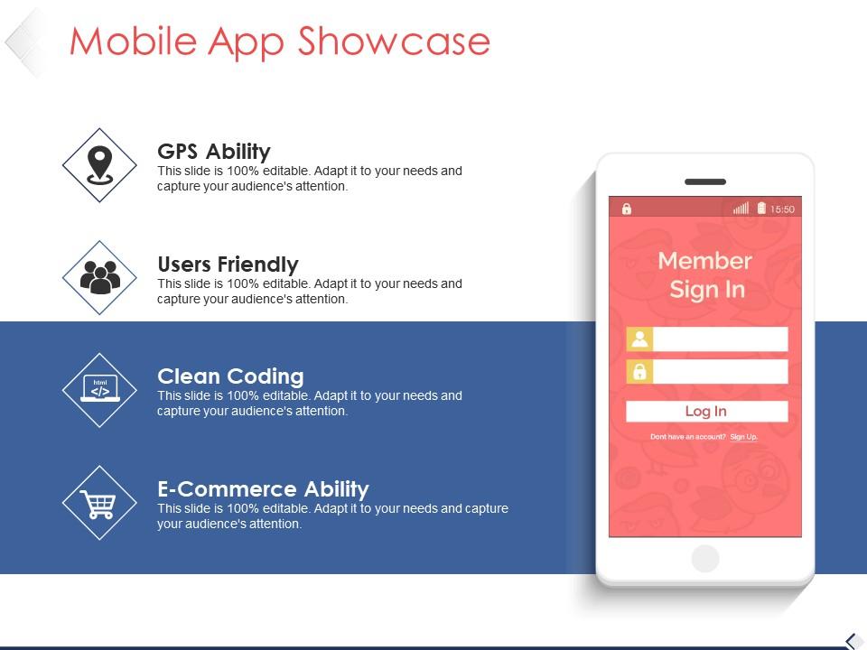 Mobile app showcase powerpoint slides Slide00