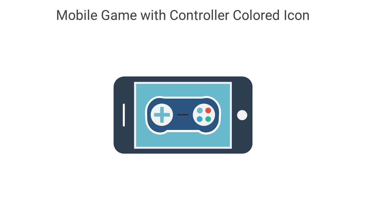Mobile Game With Controller Colored Icon In Powerpoint Pptx Png And Editable Eps Format Slide01