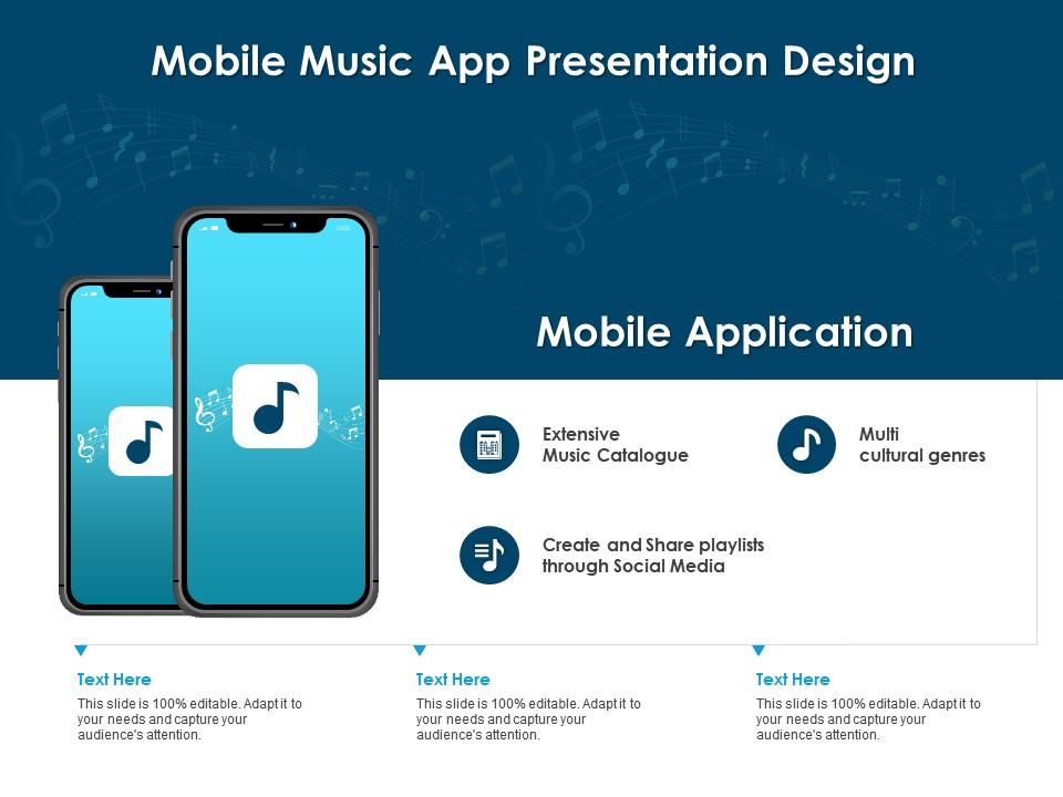 Mobile music app presentation design Slide00