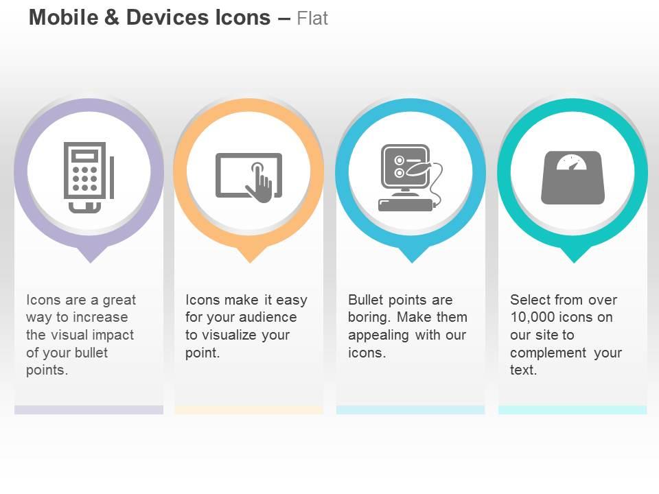 Mobile tablet touch screen connection meter ppt icons graphics Slide01