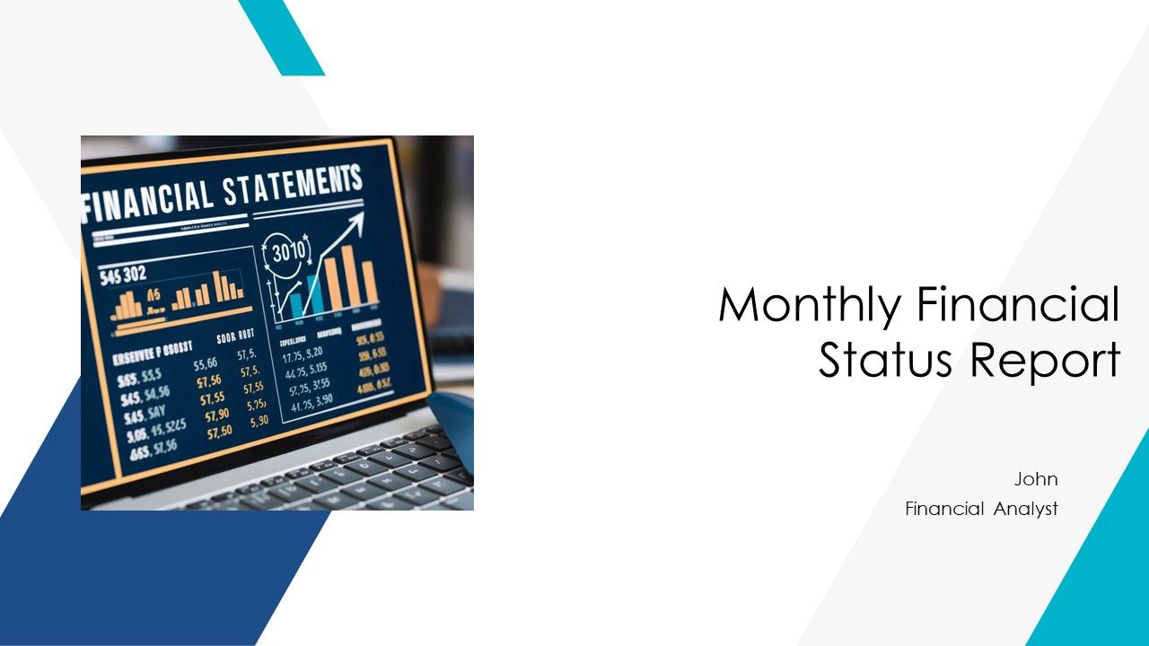 Monthly Financial Status Report PPT Mockup AT
