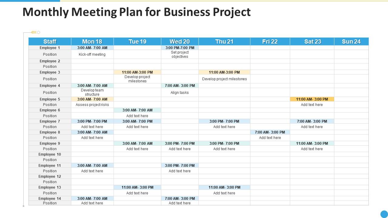 monthly meeting presentation template