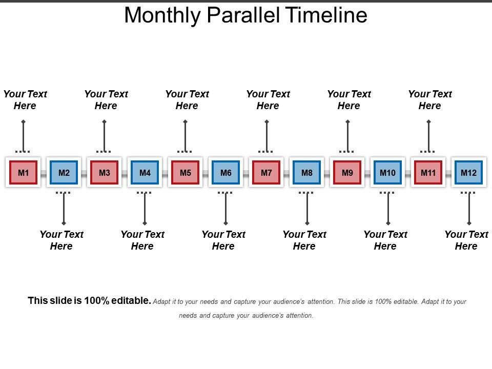 Monthly parallel timeline Slide00