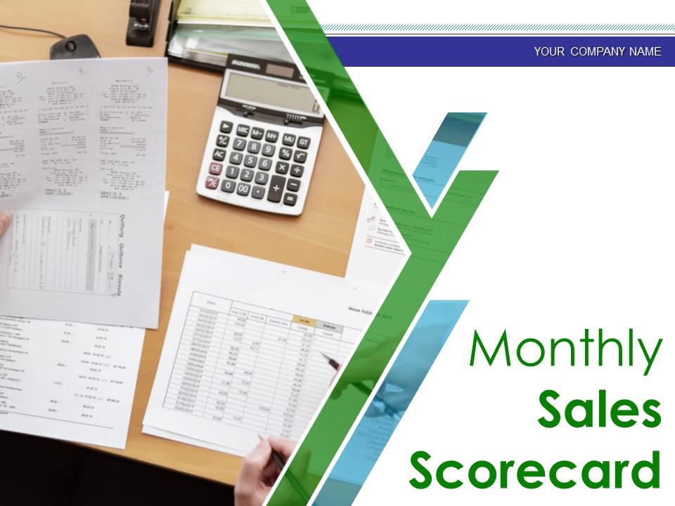 Monthly Sales Scorecard Powerpoint Presentation Slides Slide01