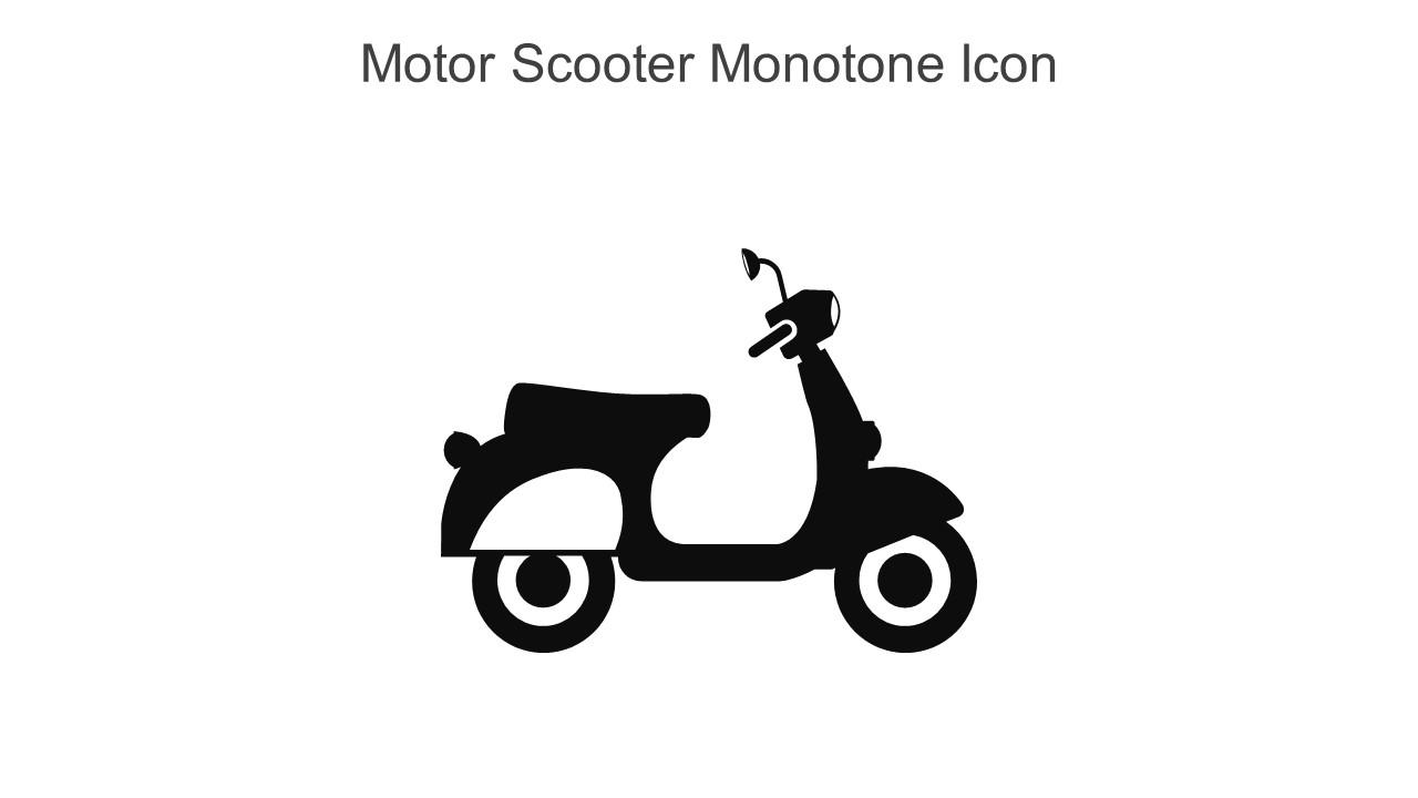 Motor Scooter Monotone Icon In Powerpoint Pptx Png And Editable Eps ...