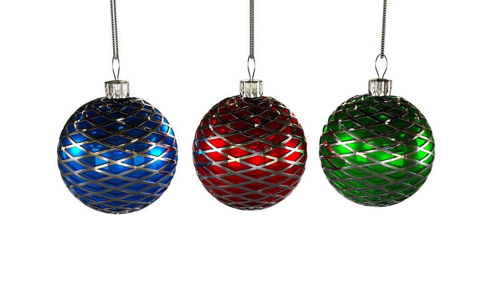 Multi color christmas balls for festive season stock photo Slide01
