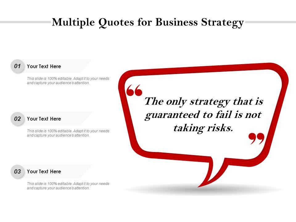 Multiple quotes for business strategy