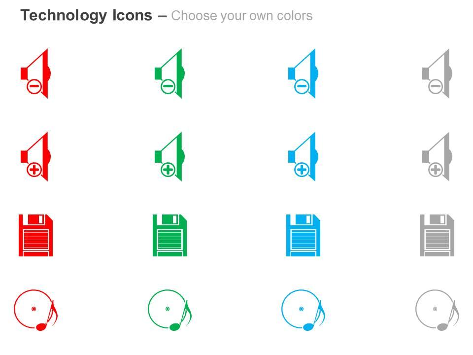 Music Recording Devices Floppy Ppt Icons Graphics PowerPoint Slide