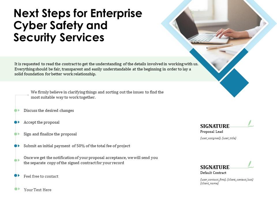 Next steps for enterprise cyber safety and security services ppt file slides Slide01