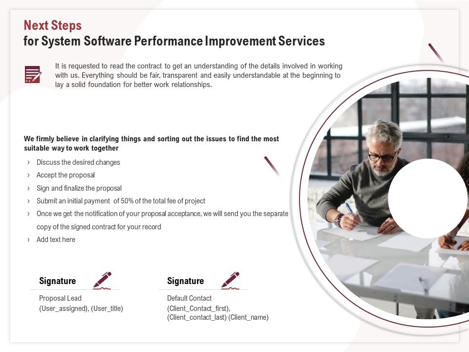 Next Steps For System Software Performance Improvement Services Ppt ...