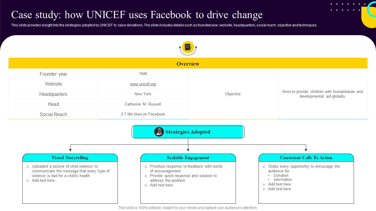 Non Profit Fundraising Marketing Plan Case Study How UNICEF Uses