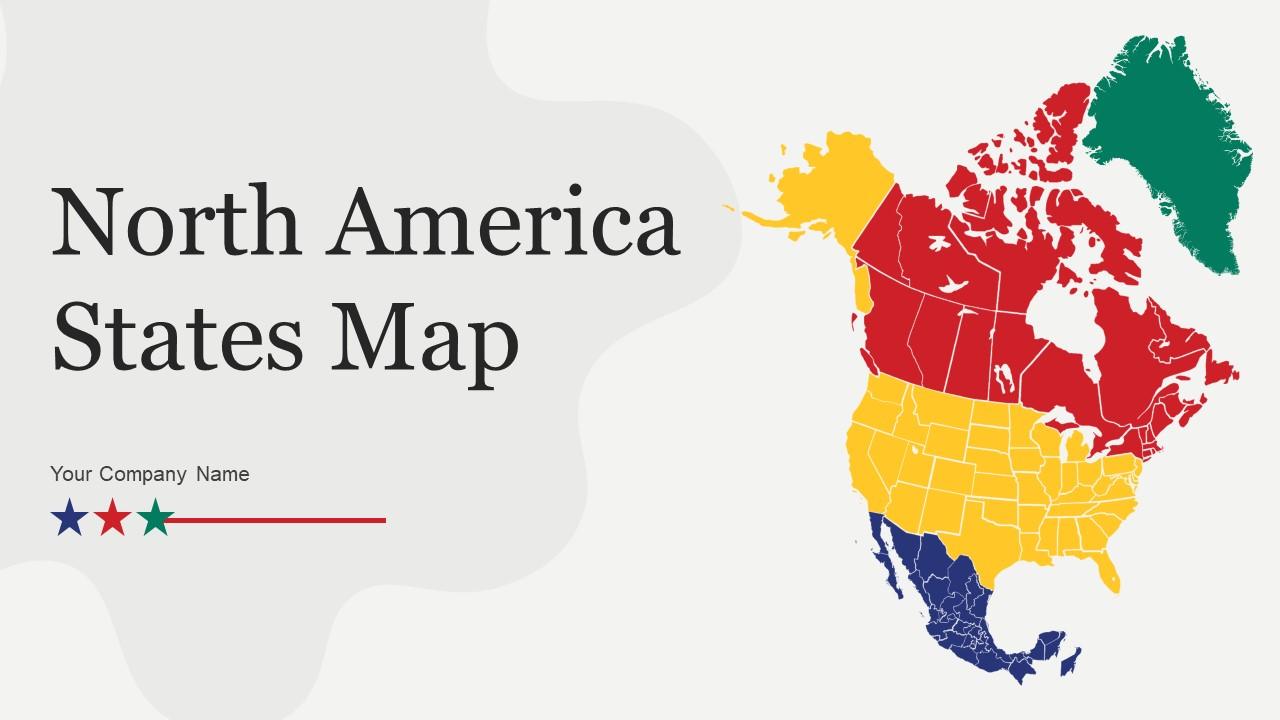North America States Map Powerpoint Ppt Template Bundles Slide01