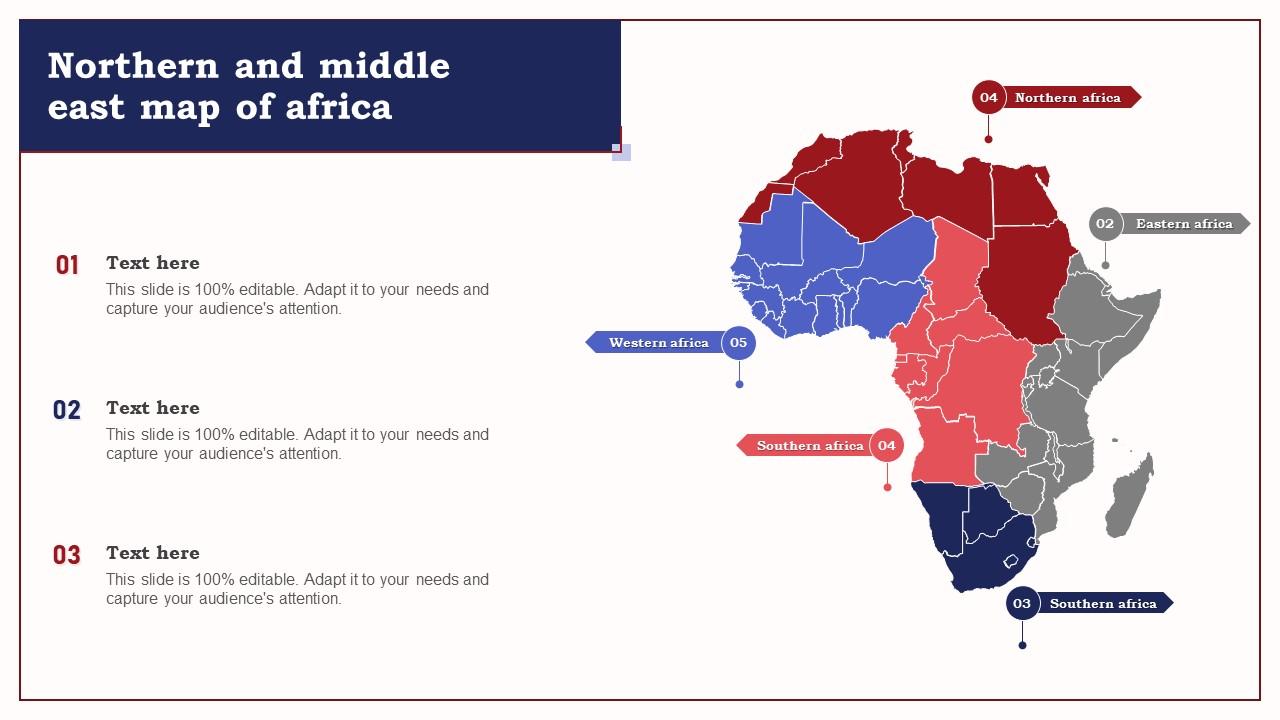 Map Of Middle East And Africa Northern And Middle East Map Of Africa Slide01 