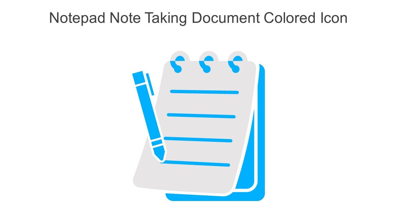 Notepad Note Taking Document Colored Icon In Powerpoint Pptx Png And ...
