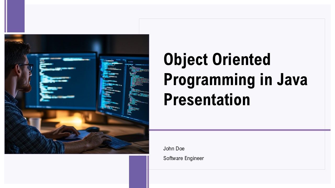 Object Oriented Programming In Java Presentation PPT Sample ST AI