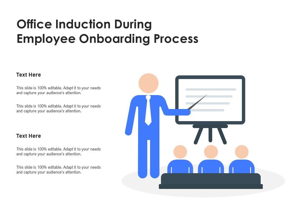 Office induction during employee onboarding process Slide00