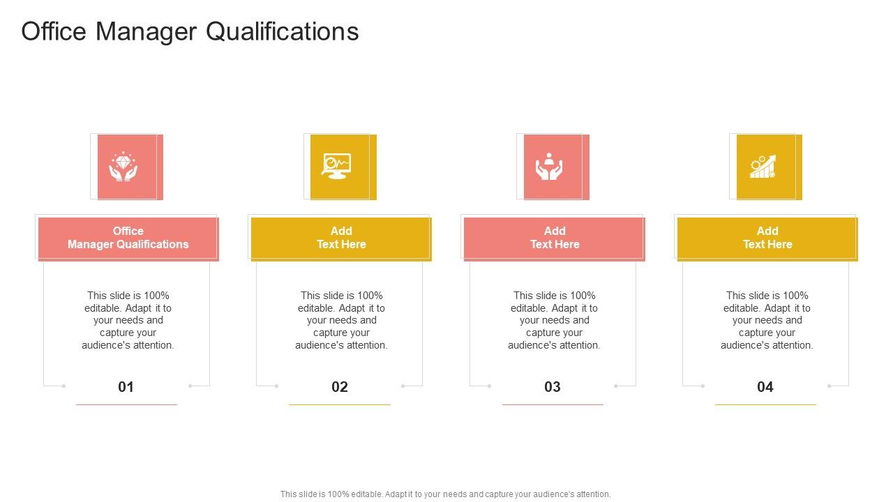 Office Manager Qualifications In Powerpoint And Google Slides Cpb