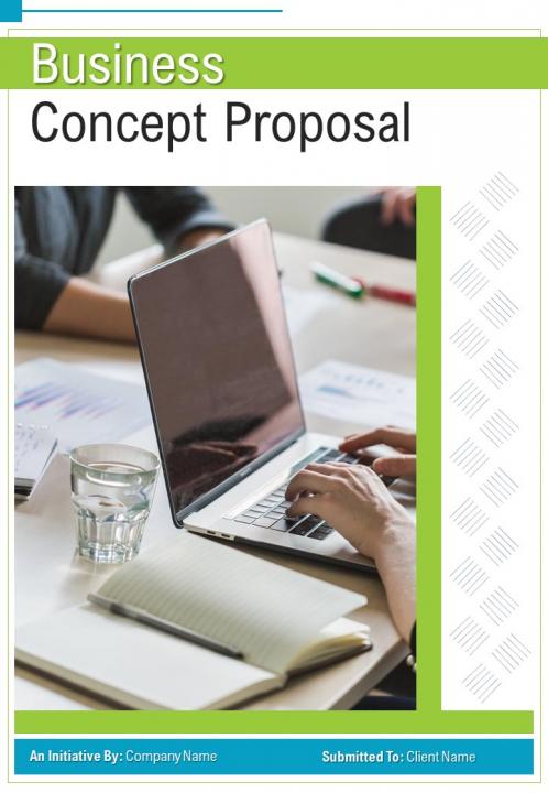 One Pager Business Concept Proposal Template Presentation Graphics