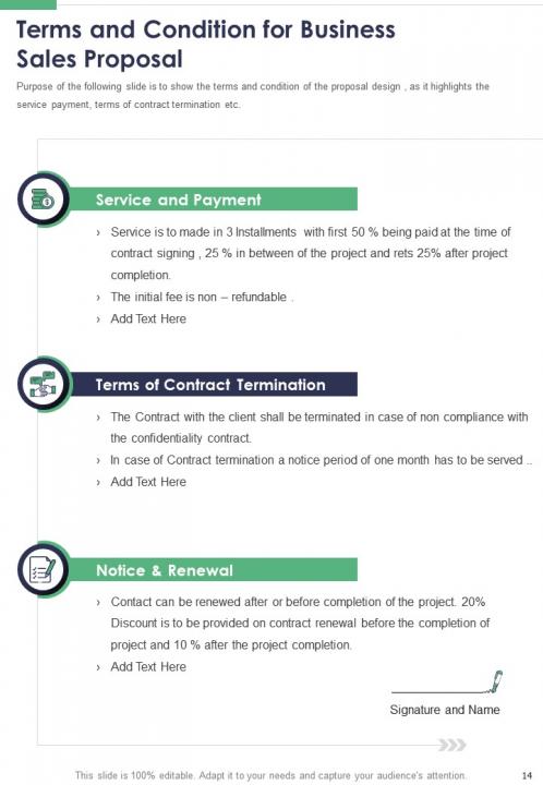 One Pager Business Sale Proposal Template Presentation Graphics