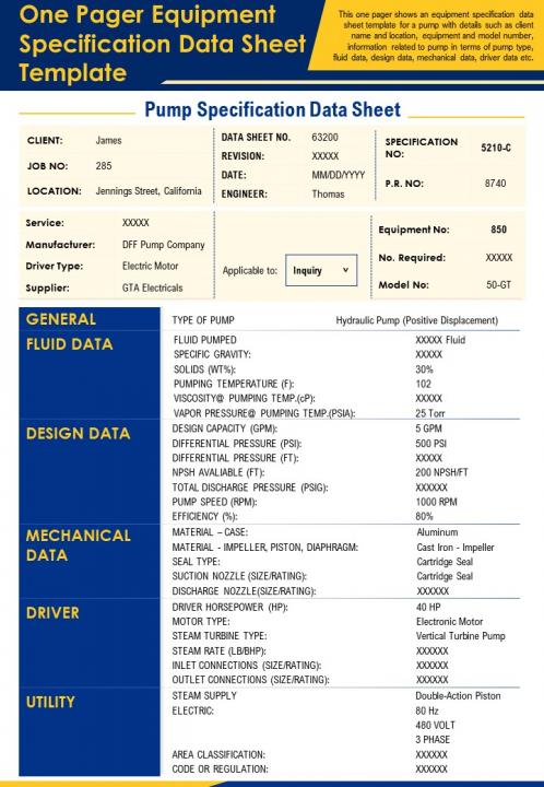 Technical data sheets for the products of