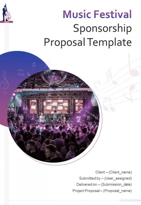One pager music festival sponsorship proposal template Slide01