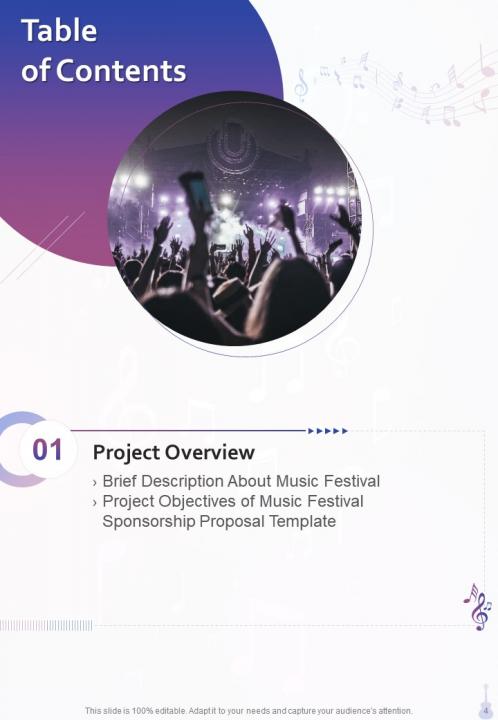 One pager music festival sponsorship proposal template Slide04
