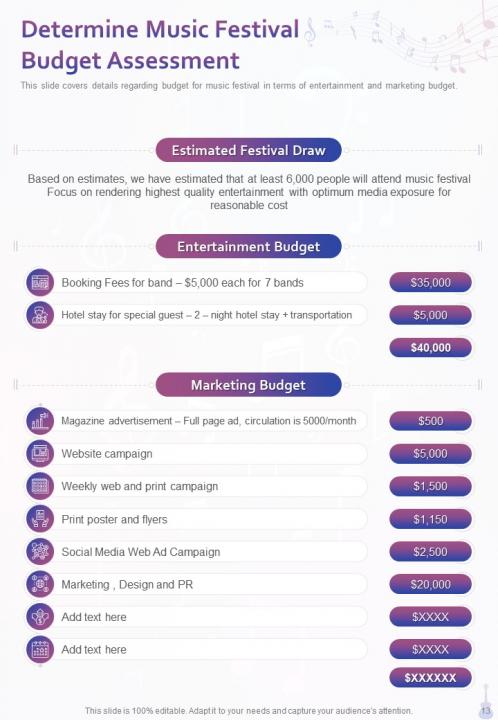 One pager music festival sponsorship proposal template Slide13