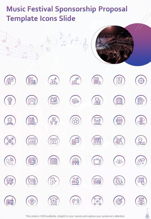 One pager music festival sponsorship proposal template Slide25