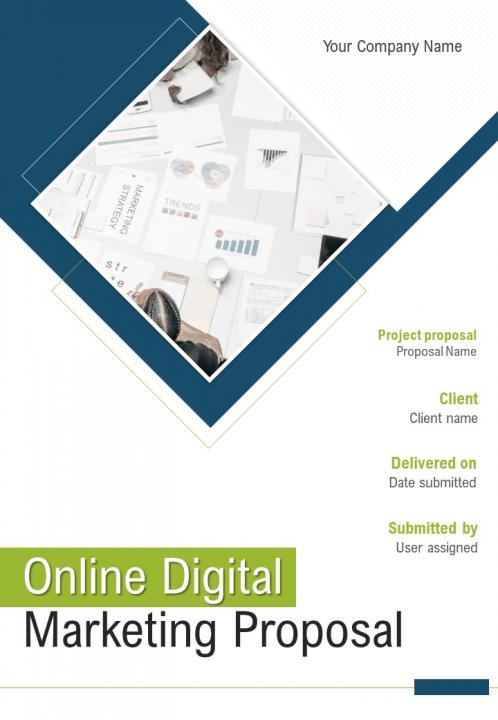 One pager online digital marketing proposal template Slide01