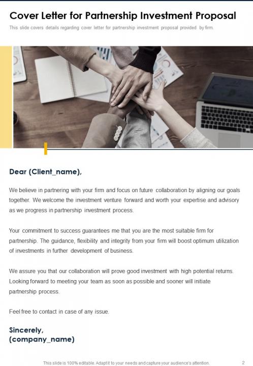 One pager partnership investment proposal template Slide02