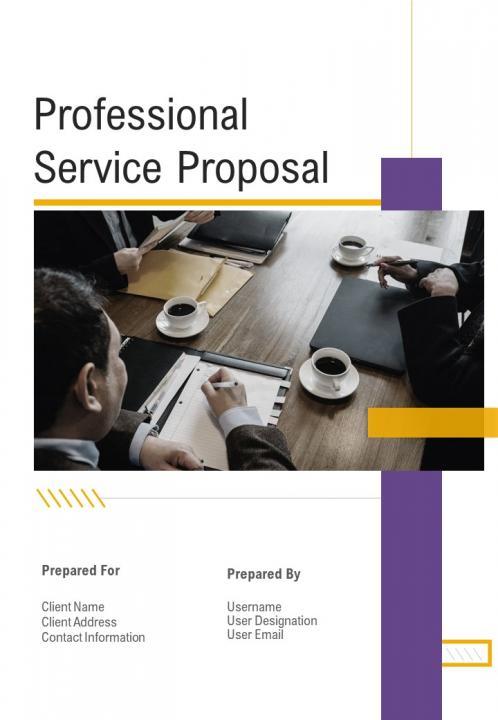 One pager professional service proposal template Slide01