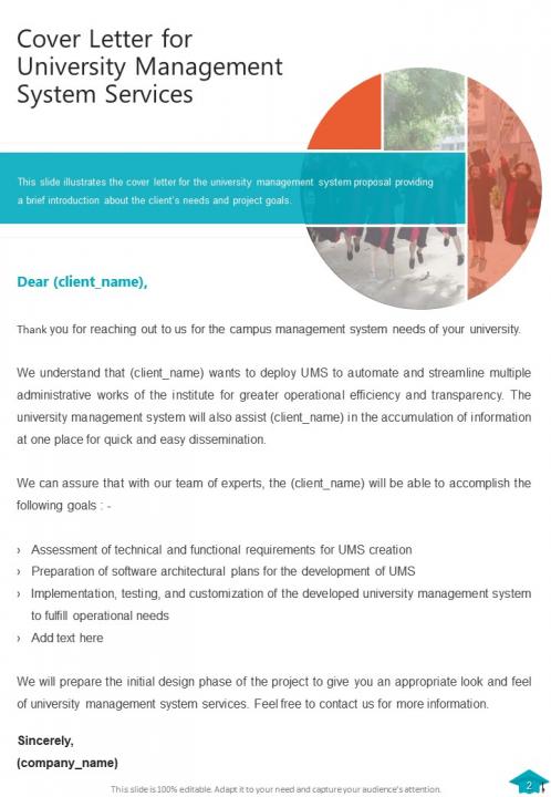 One pager university management system proposal template Slide02