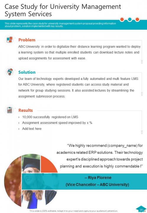 One pager university management system proposal template Slide21